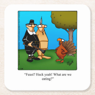 Thanksgiving Humor Bar Coasters