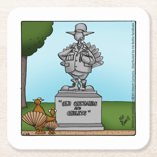Thanksgiving Humor Bar Coasters (Front)