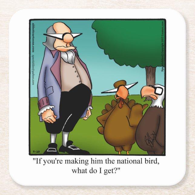 Thanksgiving Humor Bar Coasters (Front)
