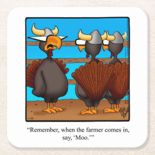Thanksgiving Humor Bar Coasters