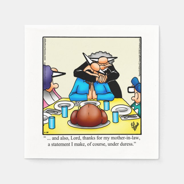 Thanksgiving Humor Cocktail Party Napkins (Front)