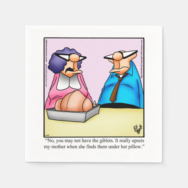 Thanksgiving Humor Cocktail Party Napkins (Front)
