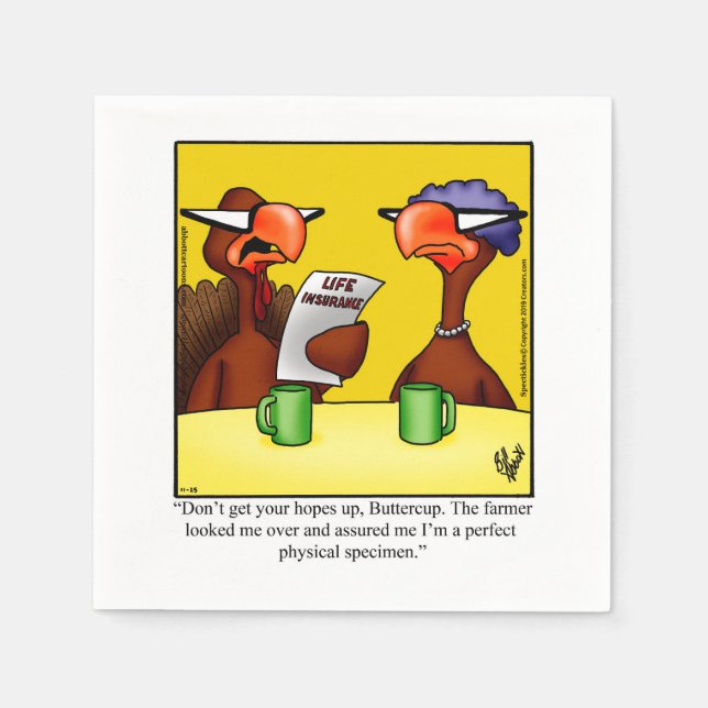Thanksgiving Humor Cocktail Party Napkins (Front)