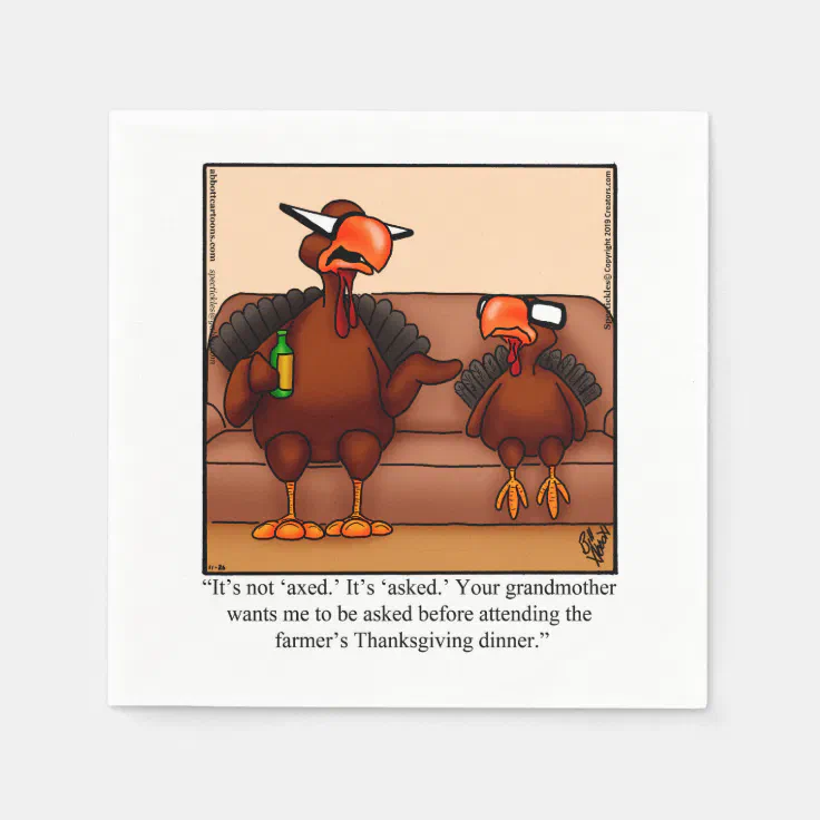 Thanksgiving Humor Cocktail Party Napkins Zazzle