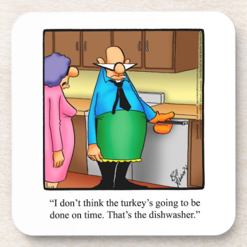 Thanksgiving Humor Cork Backed Coasters