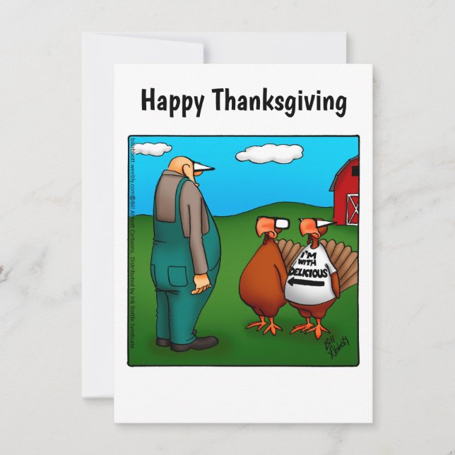 Thanksgiving Humor "Delicious" Invitations (Front)