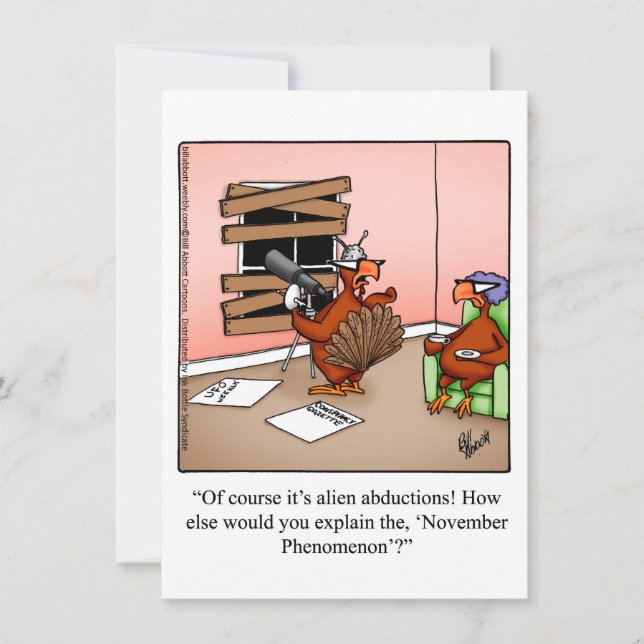 Thanksgiving Humor Dinner Invitations (Front)