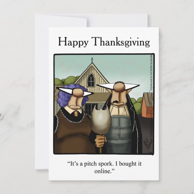 Thanksgiving Humor Dinner Invitations (Front)