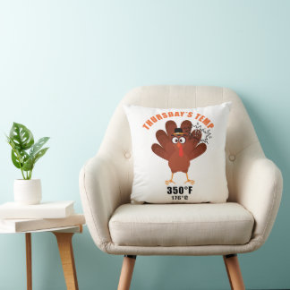 Thanksgiving Humor Funny Turkey Joke Throw Pillow