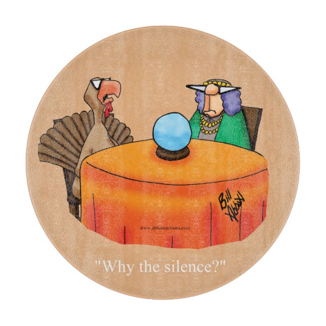 Thanksgiving Humor Glass Cutting Board (Front)