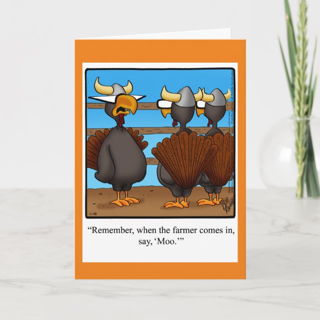 Thanksgiving Humor Greeting Card (Front)