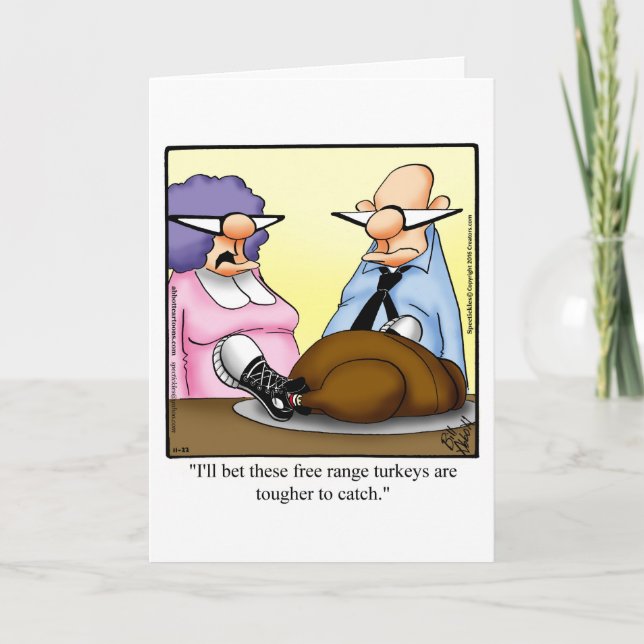 Thanksgiving Humor Greeting Card (Front)