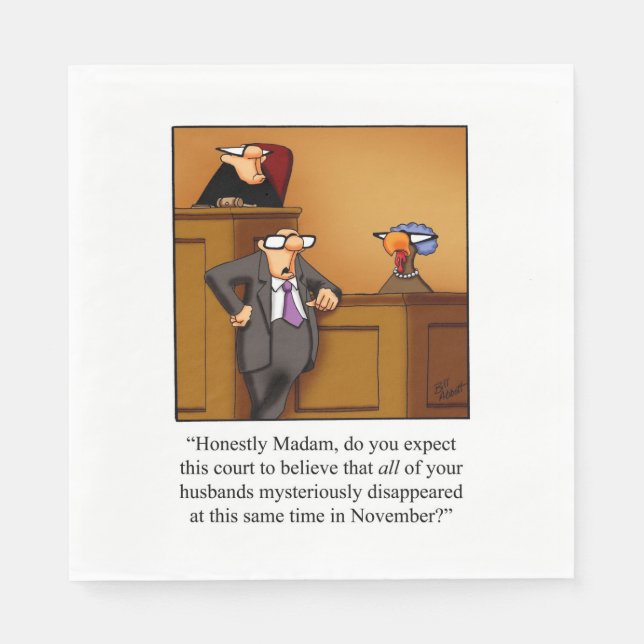 Thanksgiving Humor Holiday Napkins  (Front)