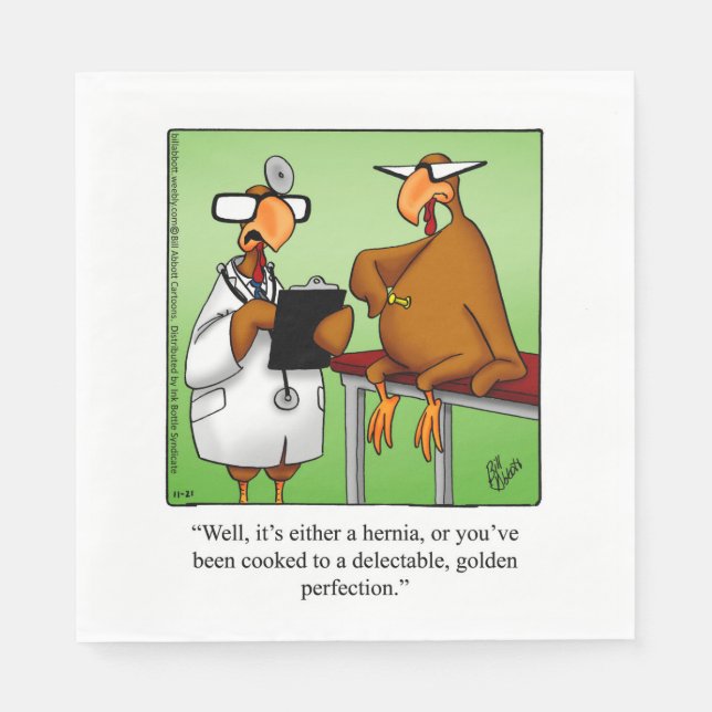 Thanksgiving Humor Holiday Napkins (Front)