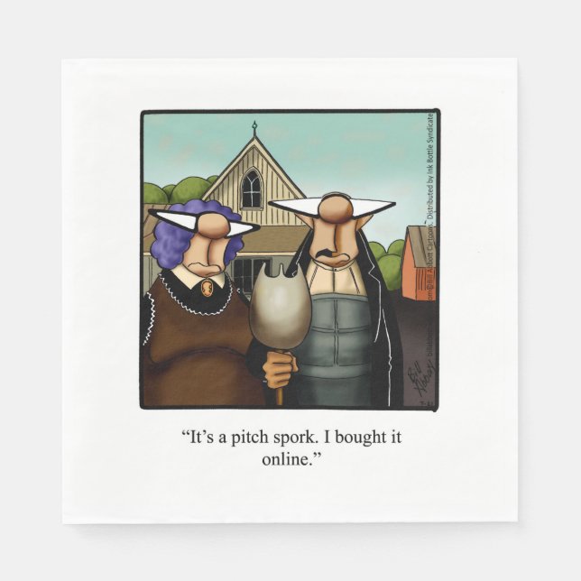 Thanksgiving Humor Holiday Napkins  (Front)