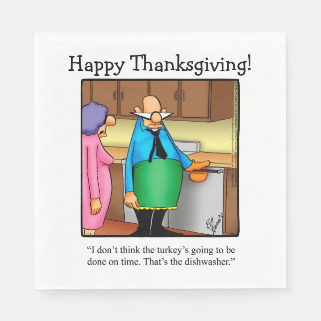 Thanksgiving Humor Holiday Napkins  (Front)
