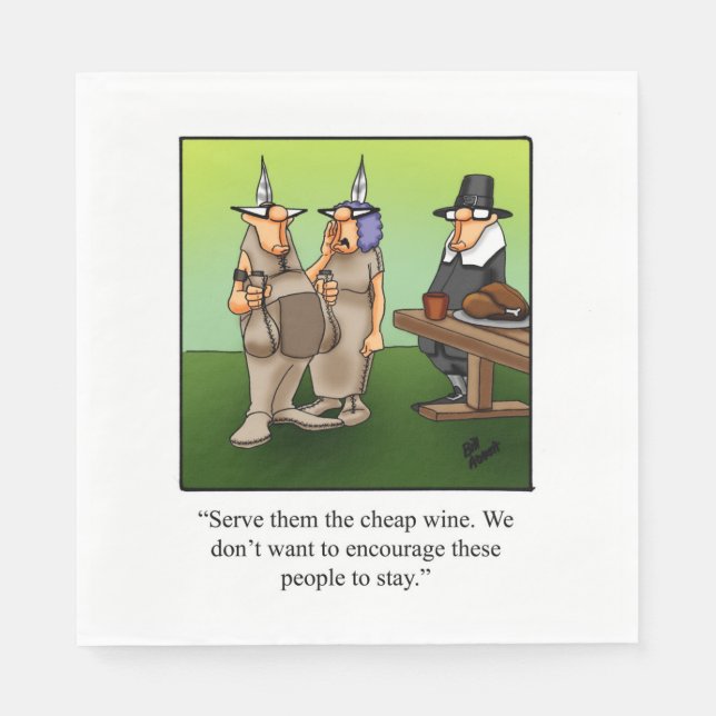 Thanksgiving Humor Holiday Napkins  (Front)