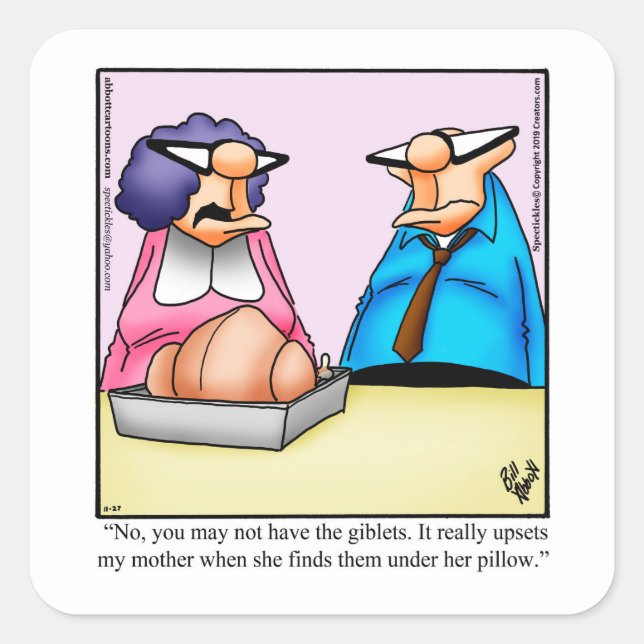 Thanksgiving Humor Holiday Stickers (Front)