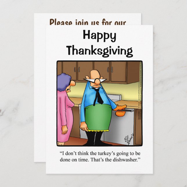 Thanksgiving Humor Invitations "Spectickles" (Front/Back)