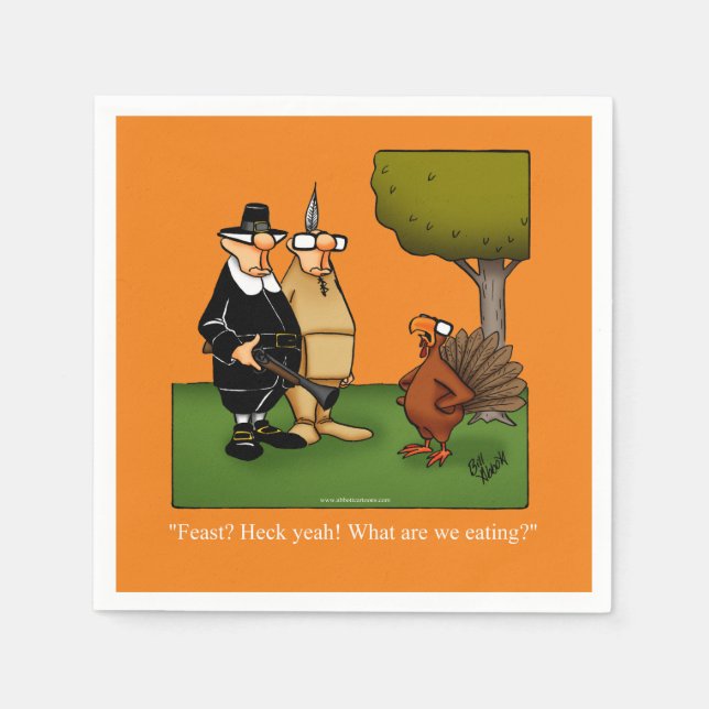 Thanksgiving Humor Paper Cocktail Napkins (Front)