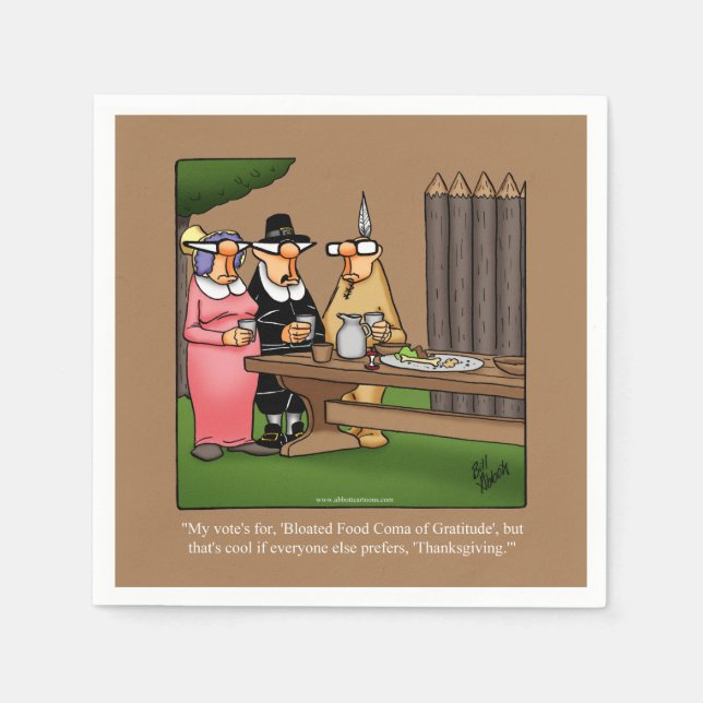 Thanksgiving Humor Paper Napkins (Front)