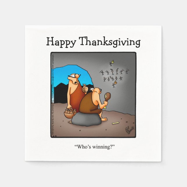 Thanksgiving Humor Paper Napkins (Front)