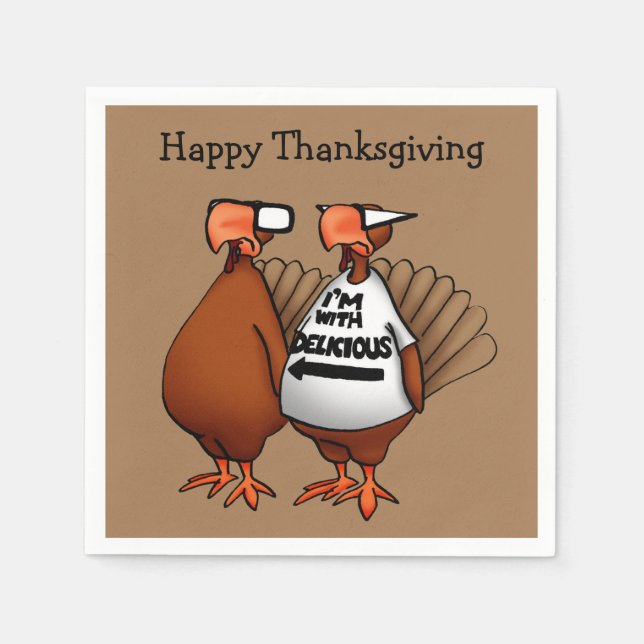 Thanksgiving Humor Paper Napkins (Front)
