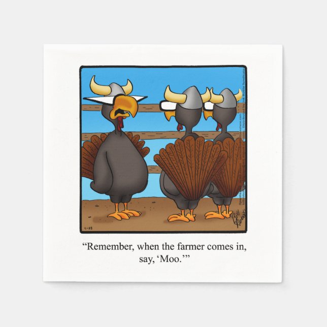 Thanksgiving Humor Paper Napkins (Front)