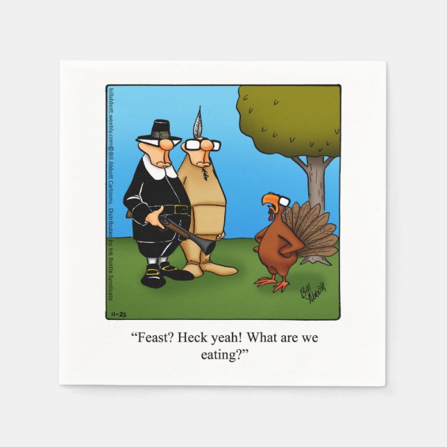 Thanksgiving Humor Paper Napkins (Front)