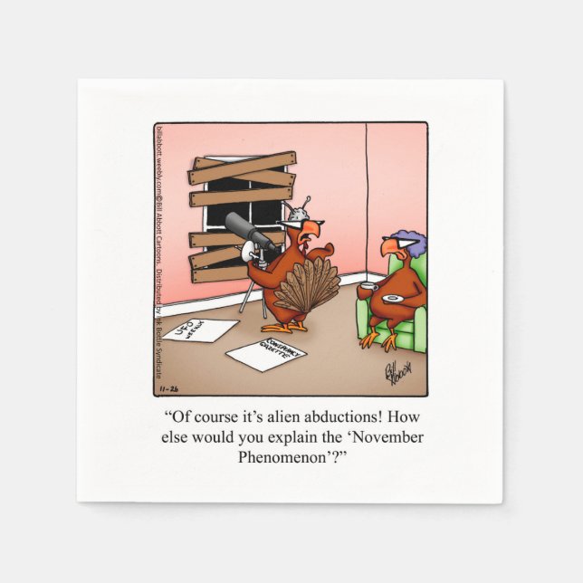 Thanksgiving Humor Paper Napkins (Front)