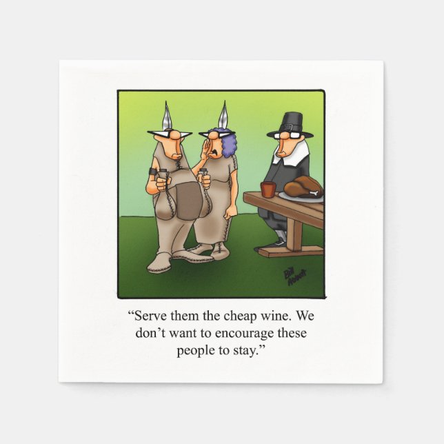 Thanksgiving Humor Paper Napkins (Front)