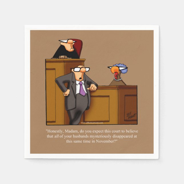 Thanksgiving Humor Paper Napkins (Front)