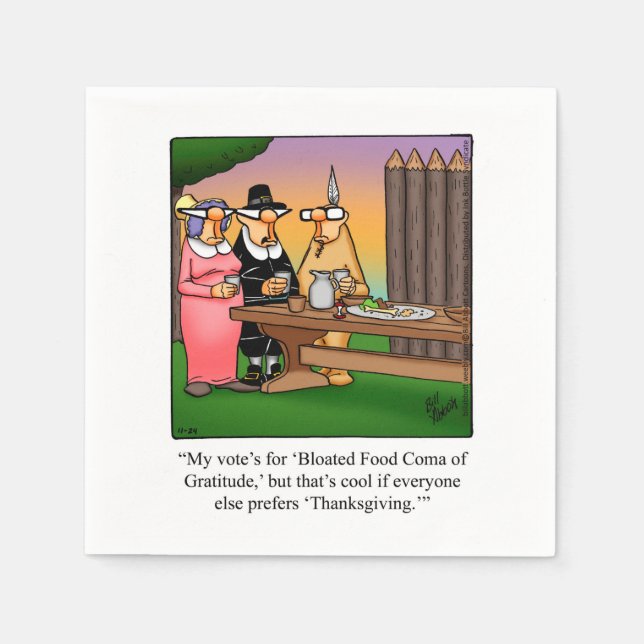 Thanksgiving Humor Paper Napkins (Front)