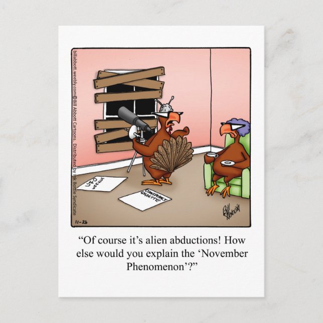 Thanksgiving Humor Postcard "Spectickles" (Front)