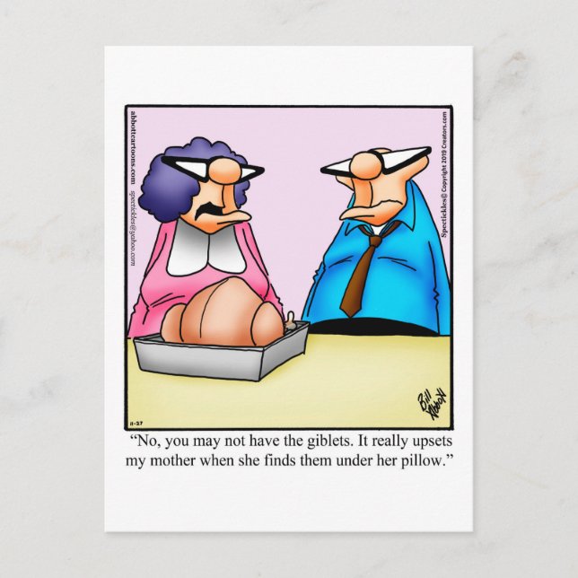 Thanksgiving Humor Postcard "Spectickles" (Front)
