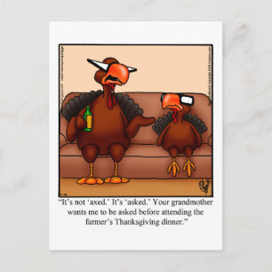 Thanksgiving Humor Postcard "Spectickles"