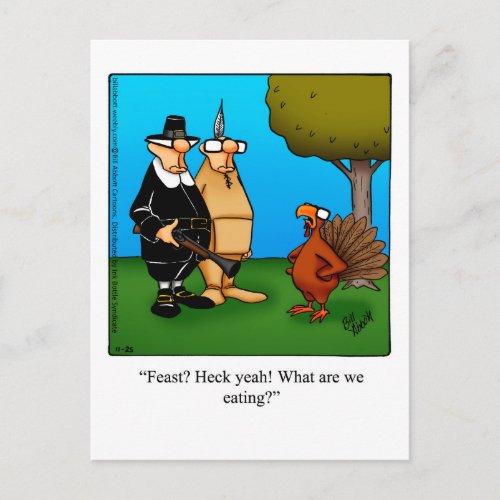 Thanksgiving Humor Postcard Spectickles