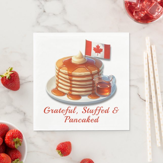 Thanksgiving Humour Canada | Maple Pancakes & Fall Napkins (Insitu)