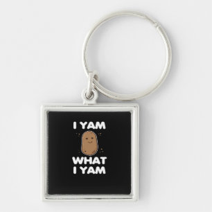 Thanksgiving I Yam What I Yam Funny Fall Classic Keychain