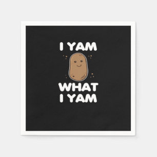 Thanksgiving I Yam What I Yam Funny Fall Classic Napkins