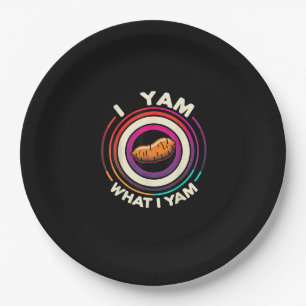 Thanksgiving - I Yam What I Yam Paper Plates