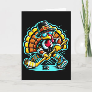 Thanksgiving Ice Hockey Turkey Day Fall  Card