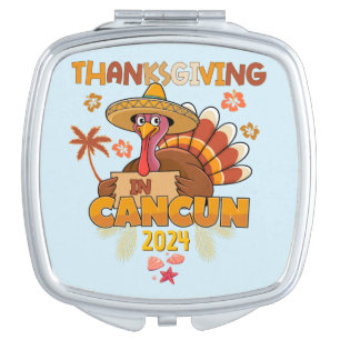 Thanksgiving in Cancun Tropical Holiday Compact Mirror
