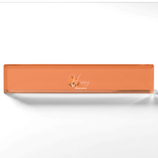 Thanksgiving in Orange  Desk Name Plate