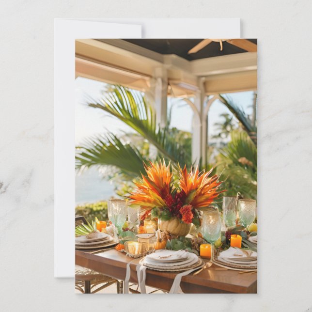 Thanksgiving in the Tropics Holiday Card (Front)