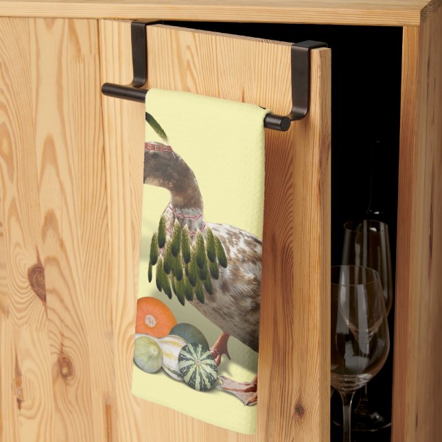 Thanksgiving Indian Duck Kitchen Towel (Thirds Fold)