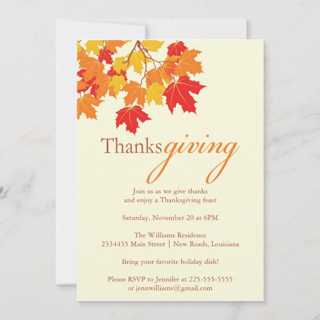Thanksgiving Invitation (Front)