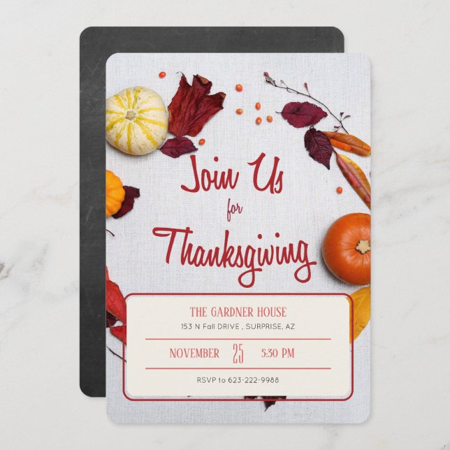 Thanksgiving Invitation (Front/Back)