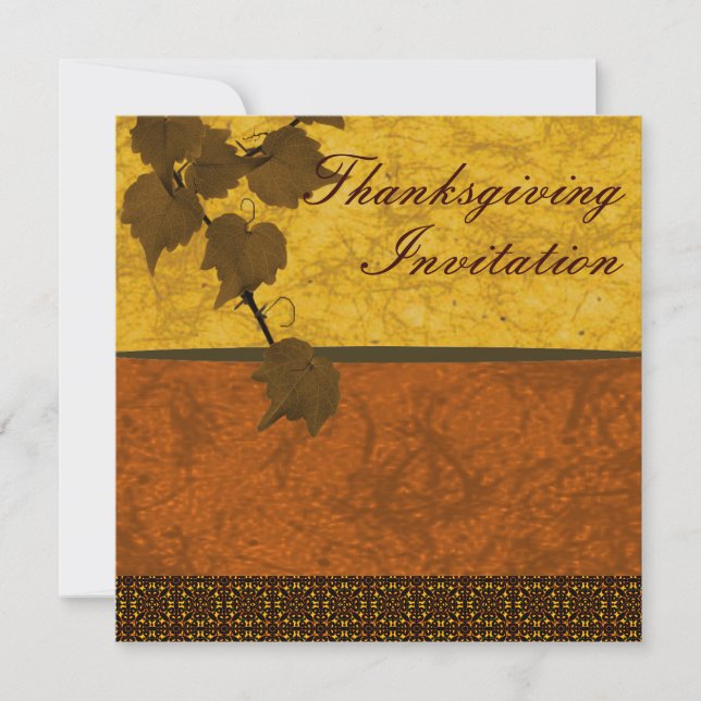 Thanksgiving Invitation Custom Personalized (Front)