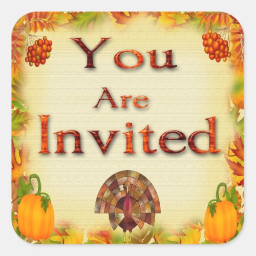 Thanksgiving Invitation Envelope Seals